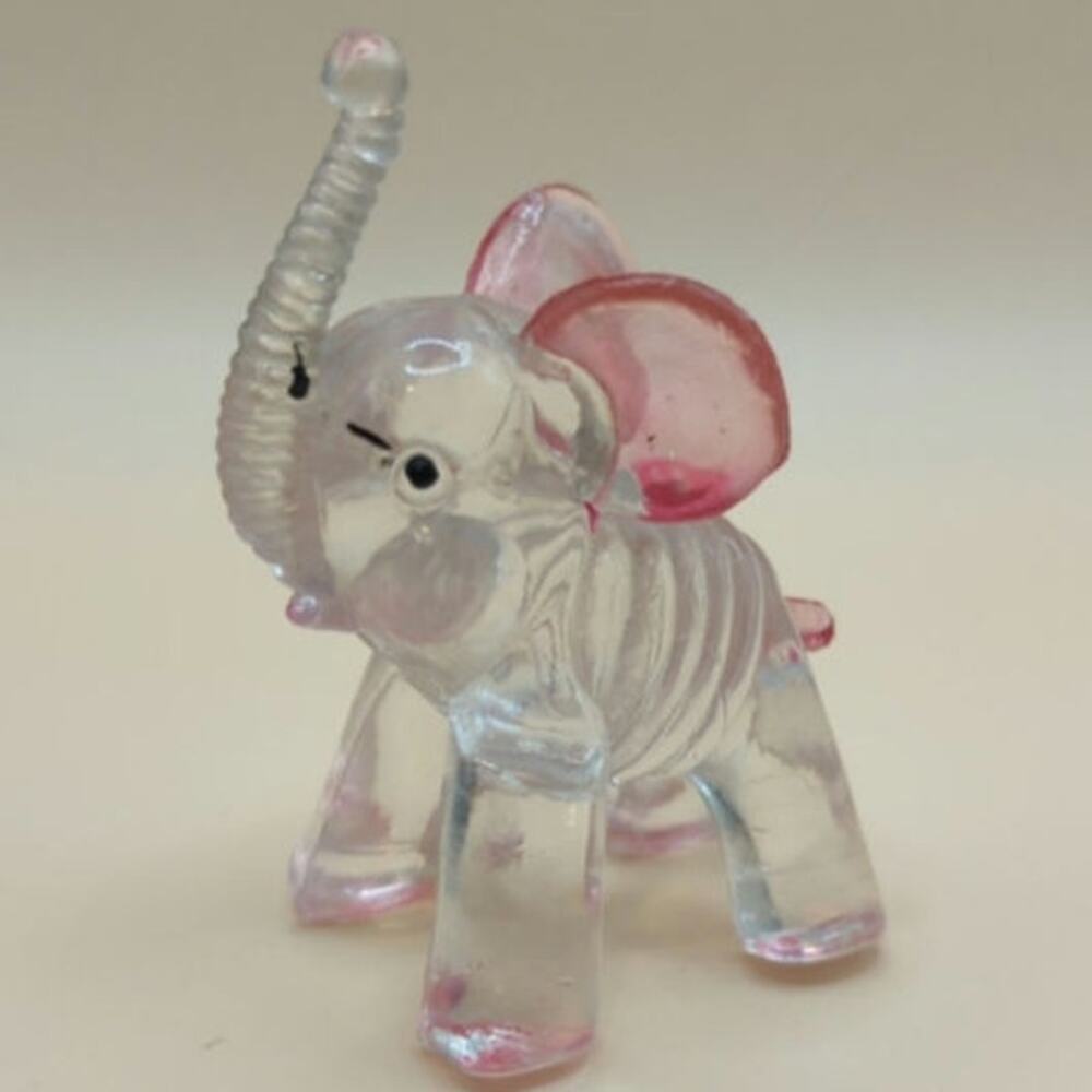 Lucite 1970's  Elephant Figurine